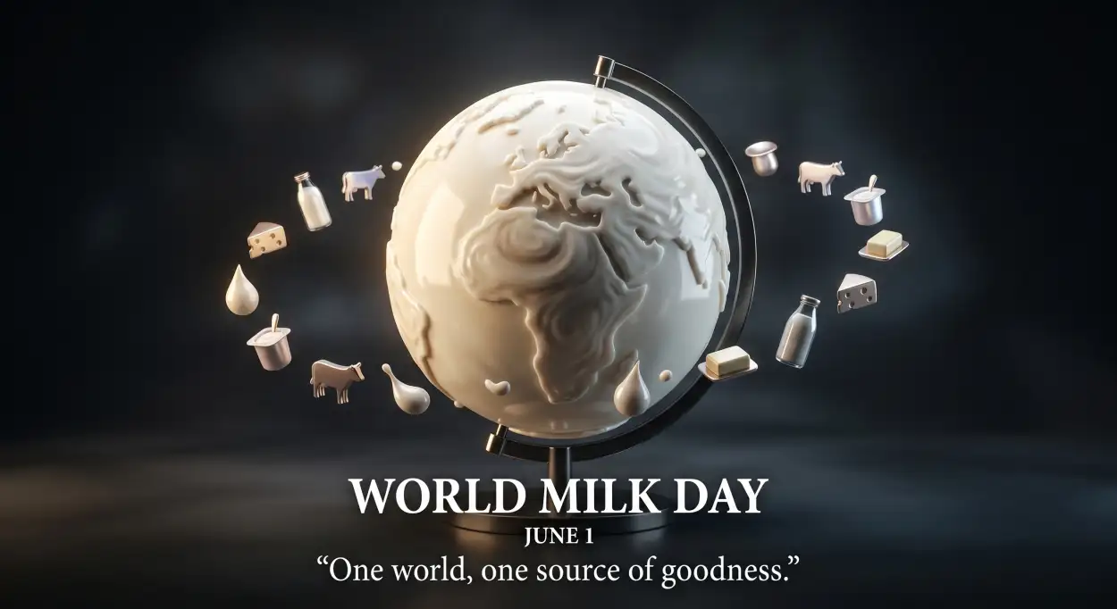 Free Download World Milk Day Poster With Quotes 2 - High Quality World Milk Day Poster Image