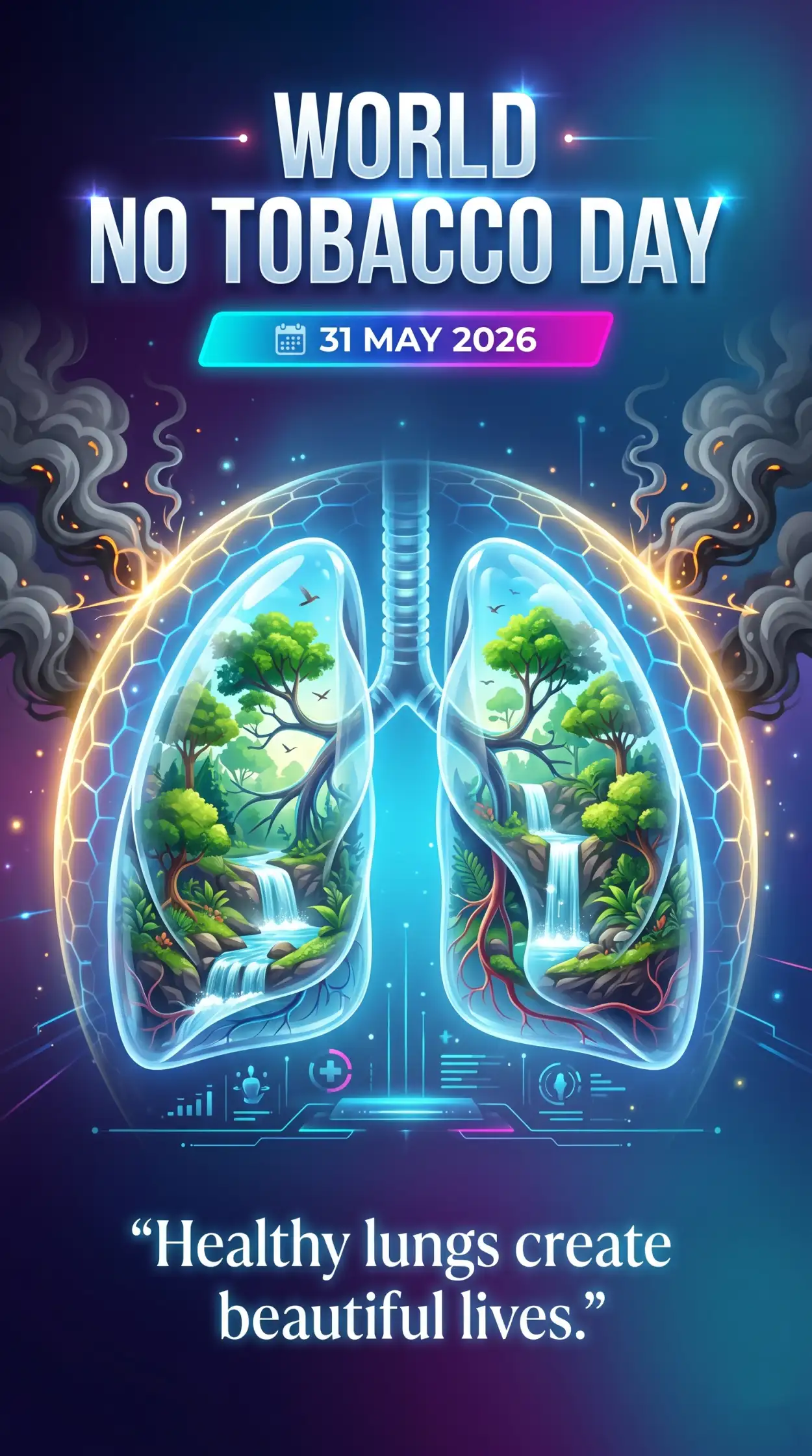 Free Download World No Tobacco Day 2026 Anti Smoking Facebook Post - High Quality World No Tobacco Day 2026 Image