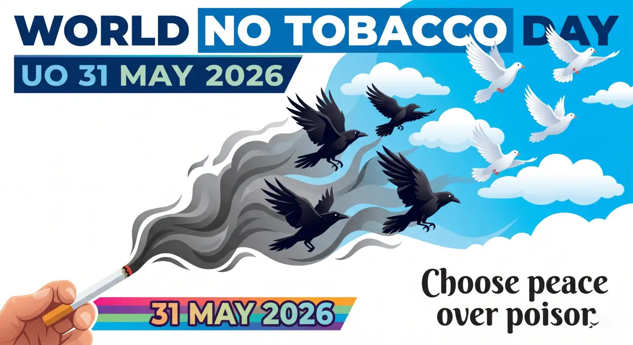 Free Download World No Tobacco Day 2026 Awareness Banner For Schools - High Quality World No Tobacco Day 2026 Image