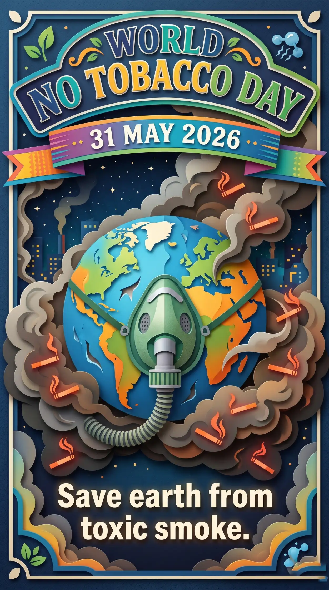 Free Download World No Tobacco Day 2026 Creative Awareness Concept - High Quality World No Tobacco Day 2026 Image