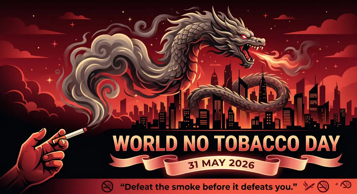 Free Download World No Tobacco Day 2026 Facebook Cover Banner - High Quality World No Tobacco Day 2026 Image
