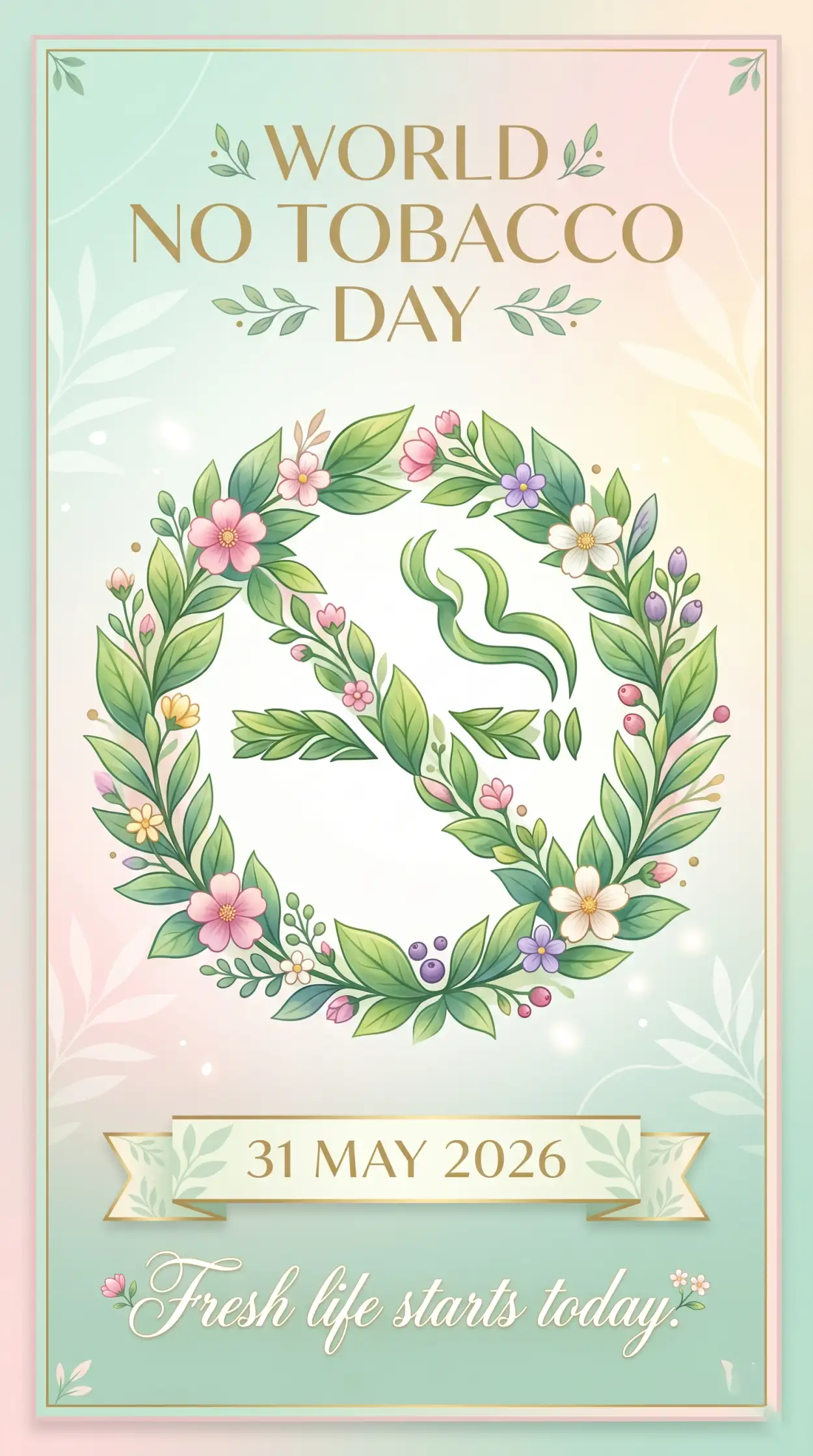 Free Download World No Tobacco Day 2026 Greeting Card - High Quality World No Tobacco Day 2026 Image