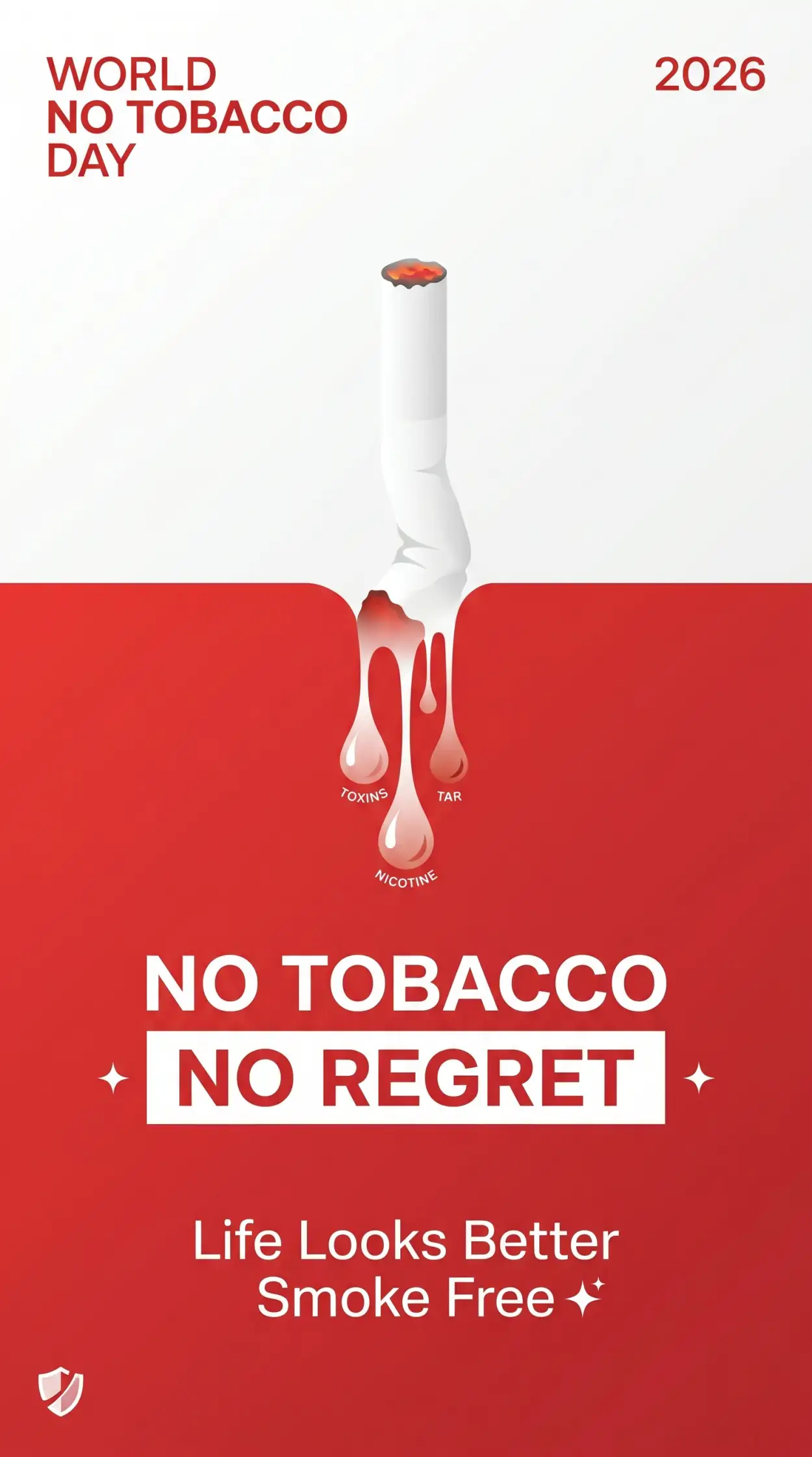 Free Download World No Tobacco Day 2026 Minimal Poster Template - High Quality World No Tobacco Day 2026 Image