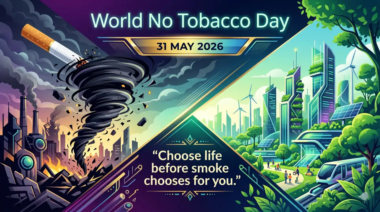 Free Download World No Tobacco Day 2026 Modern Social Media Template - High Quality World No Tobacco Day 2026 Image