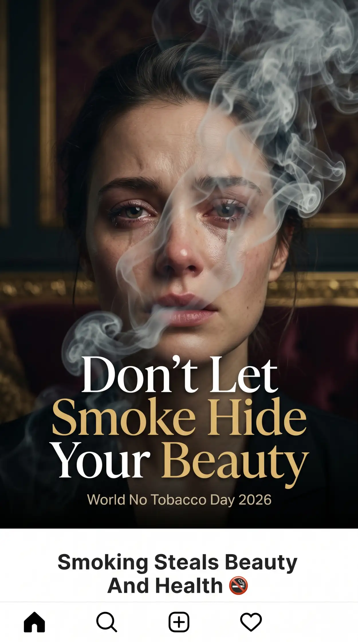 Free Download World No Tobacco Day 2026 Realistic Awareness Poster - High Quality World No Tobacco Day 2026 Image