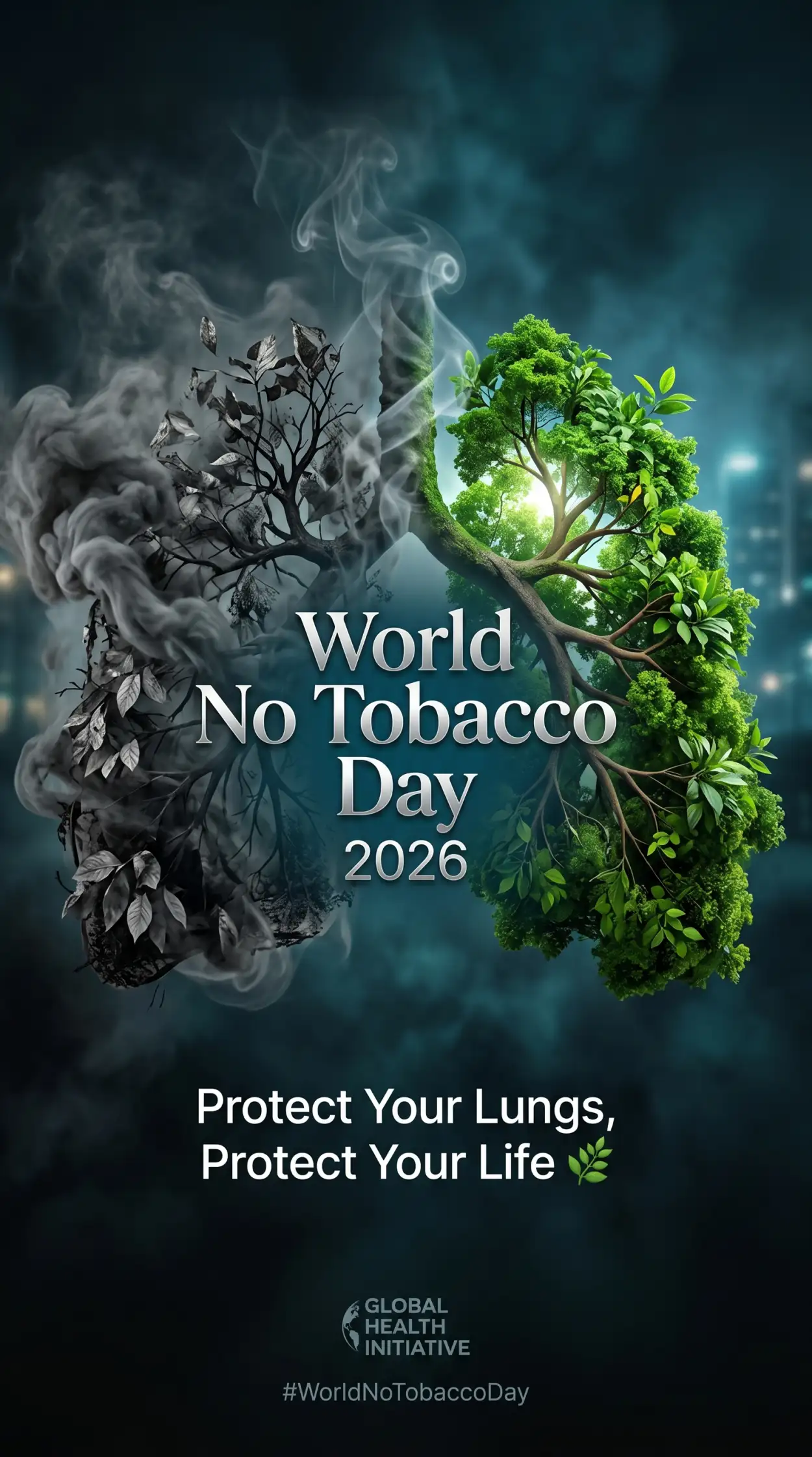 Free Download World No Tobacco Day 2026 Reels Cover Design - High Quality World No Tobacco Day 2026 Image