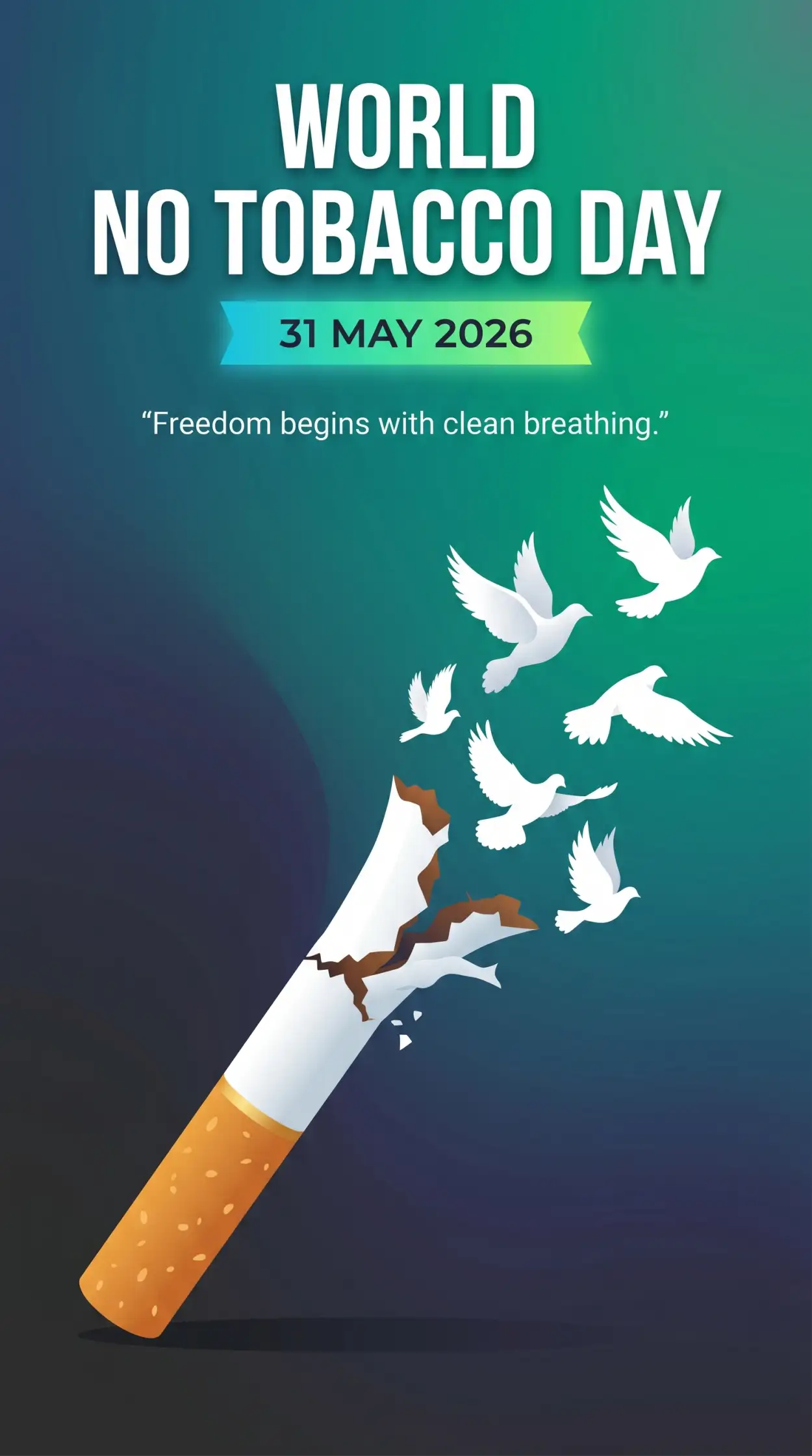 Free Download World No Tobacco Day 2026 Social Media Post - High Quality World No Tobacco Day 2026 Image