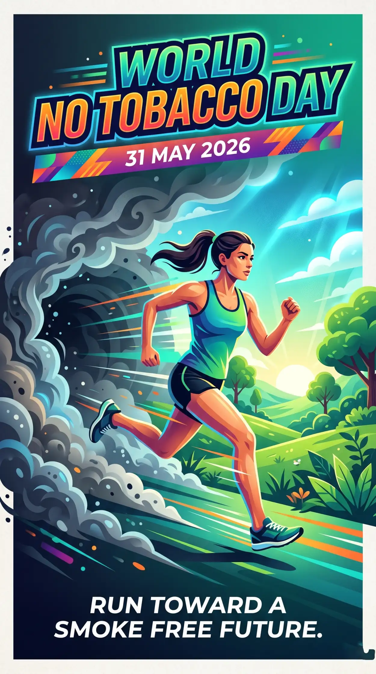 Free Download World No Tobacco Day 2026 Social Media Poster Template - High Quality World No Tobacco Day 2026 Image