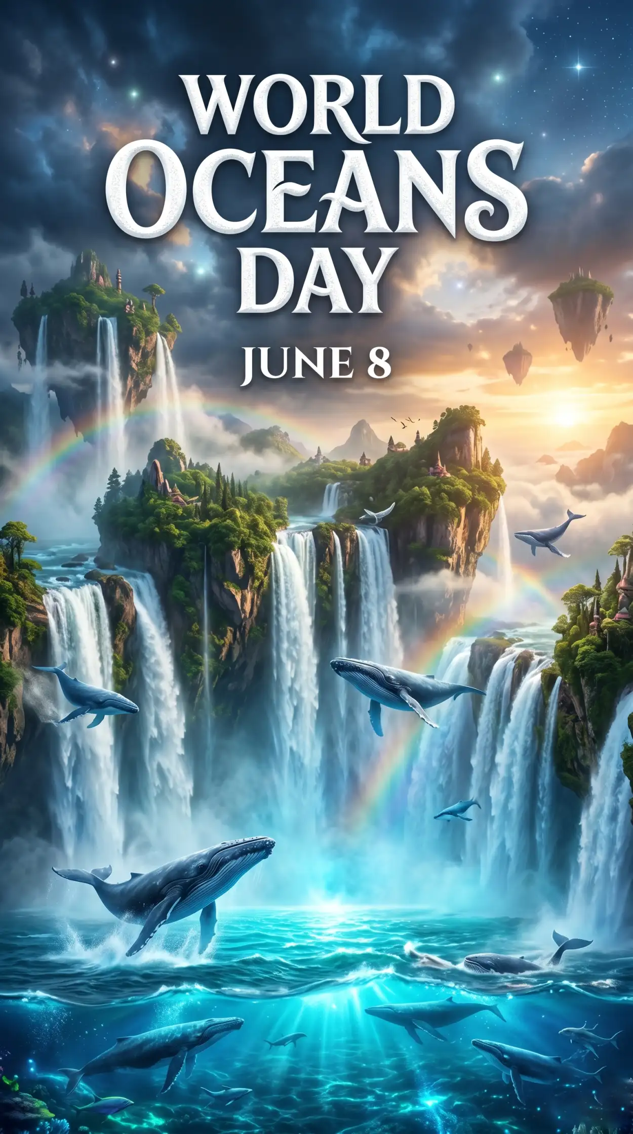 Free Download World Oceans Day Environmental Awareness Post - High Quality World Oceans Day Social Media Post Image