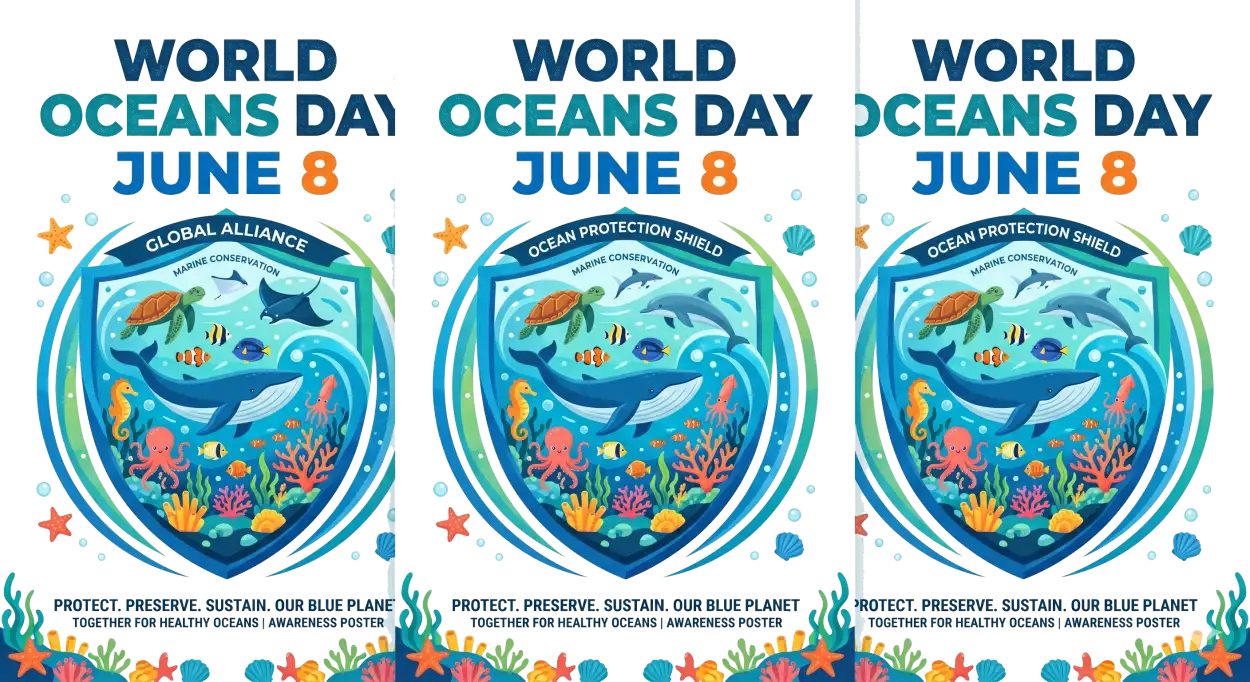 Free Download World Oceans Day Png Flyer Design - High Quality World Oceans Day Png Transparent PNG