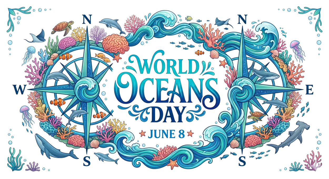 Free Download World Oceans Day Png Watercolor Ocean Design - High Quality World Oceans Day Png Transparent PNG