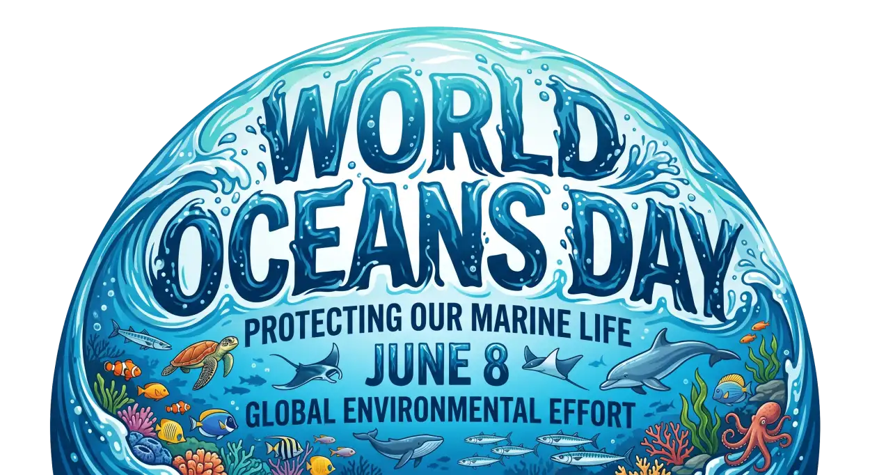 Free Download World Oceans Day Png With Environmental Message - High Quality World Oceans Day Png Transparent PNG