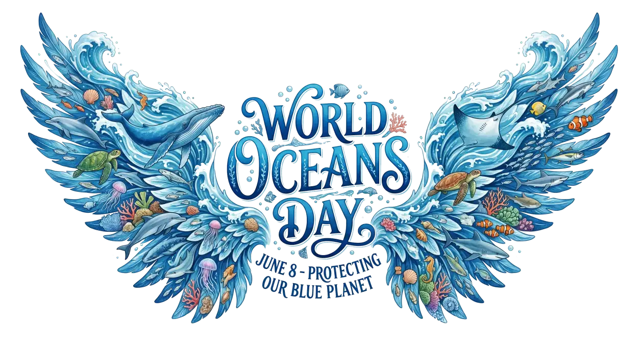 Free Download World Oceans Day Png With Marine Conservation Slogan - High Quality World Oceans Day Png Transparent PNG