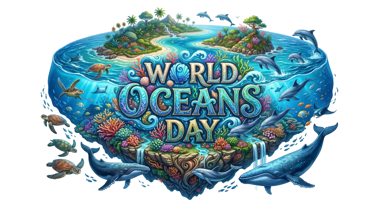 Free Download World Oceans Day Png World Map Ocean Theme - High Quality World Oceans Day Png Transparent PNG