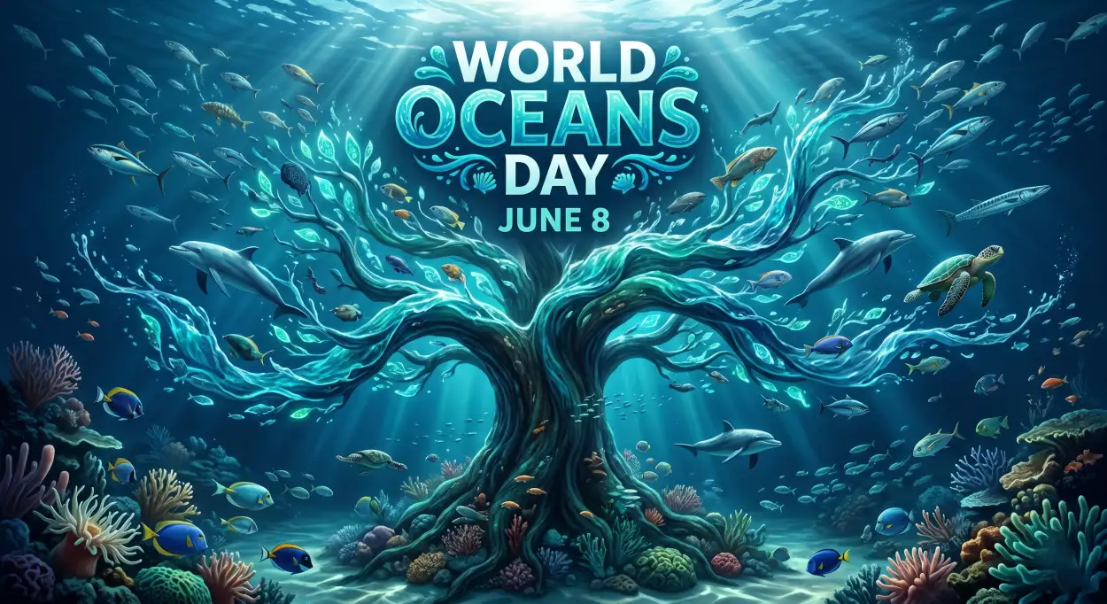 Free Download World Oceans Day Social Media Content - High Quality World Oceans Day Social Media Post Image