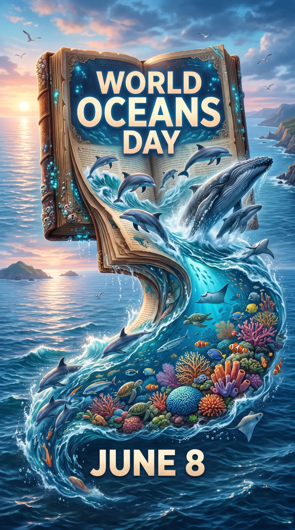 Free Download World Oceans Day Social Media Post Creative Artwork - High Quality World Oceans Day Social Media Post Image