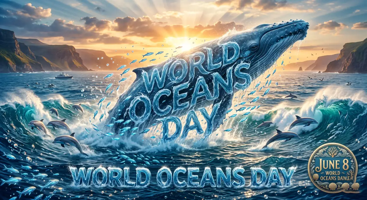 Free Download World Oceans Day Social Media Post For Digital Marketing - High Quality World Oceans Day Social Media Post Image