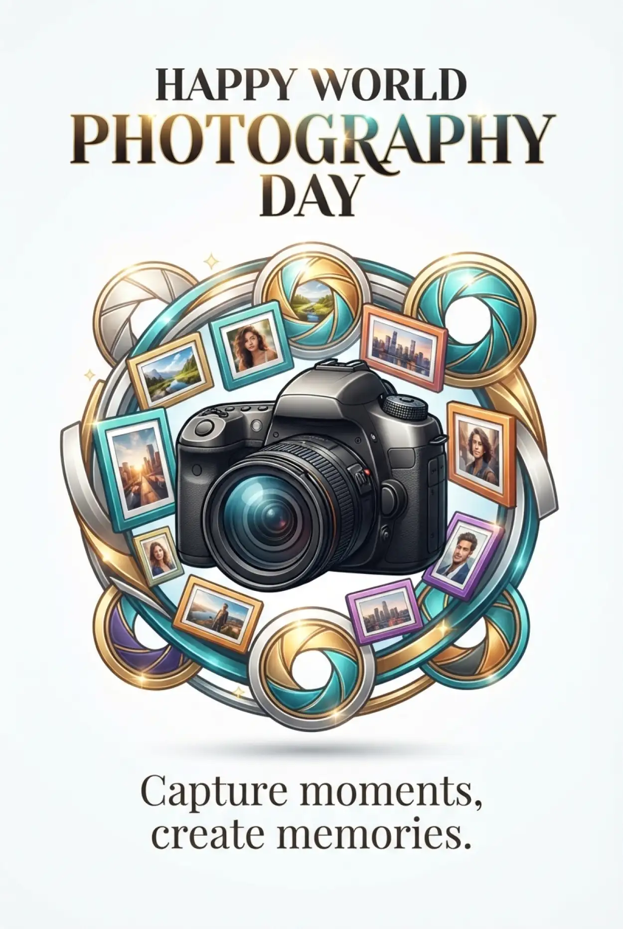 Free Download World Photography Day 2026 Camera Logo Png - High Quality World Photography Day 2026 Transparent PNG