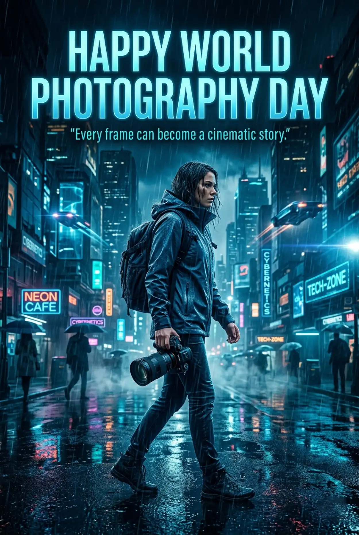 Free Download World Photography Day 2026 Cinematic Poster - High Quality World Photography Day 2026 Image