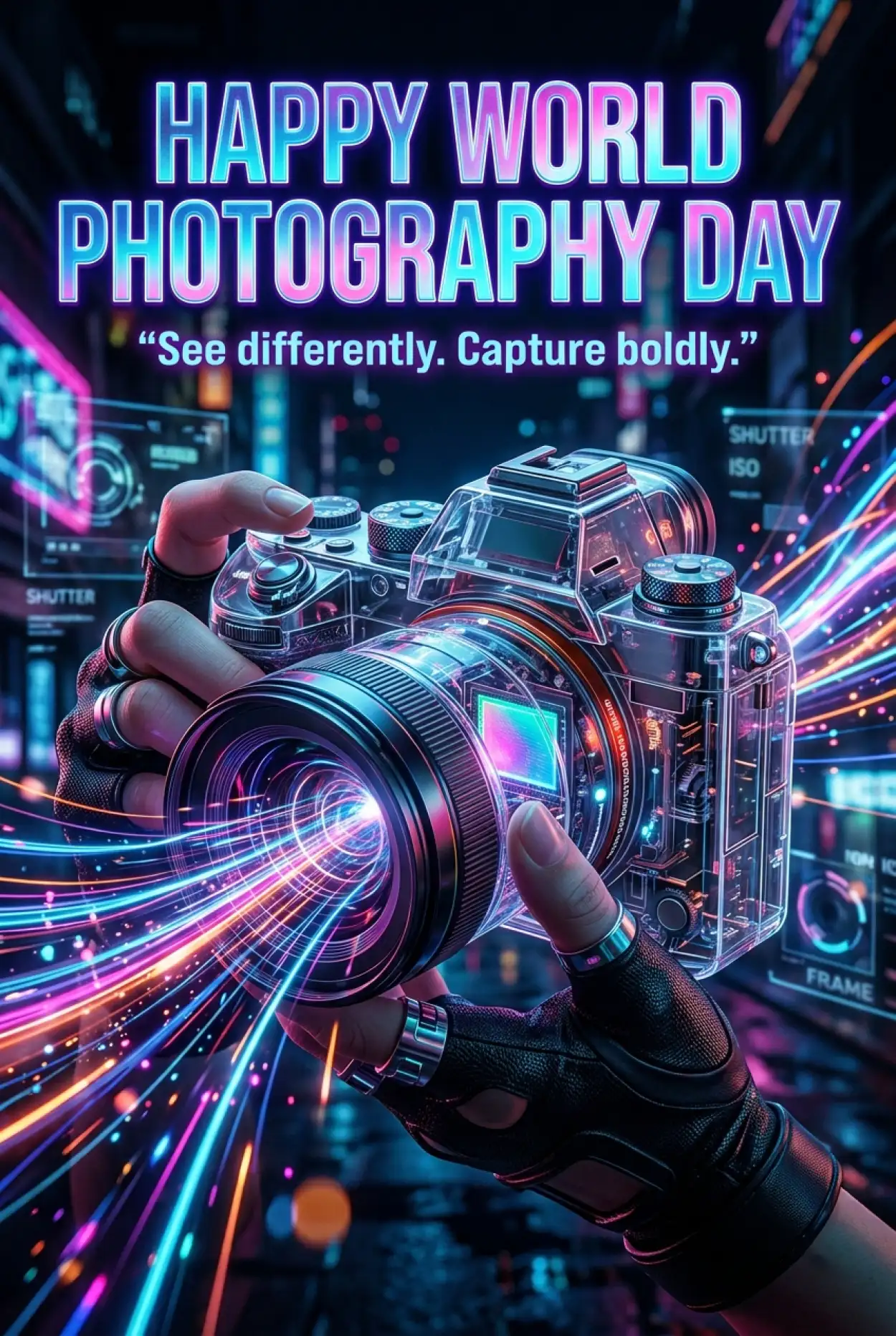 Free Download World Photography Day 2026 Creative Camera Design - High Quality World Photography Day 2026 Image
