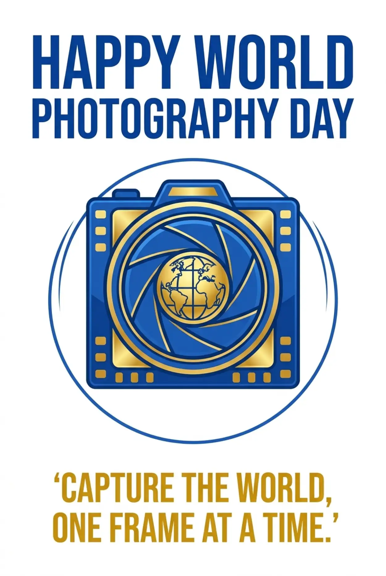 Free Download World Photography Day 2026 Photographer Logo Design - High Quality World Photography Day 2026 Image