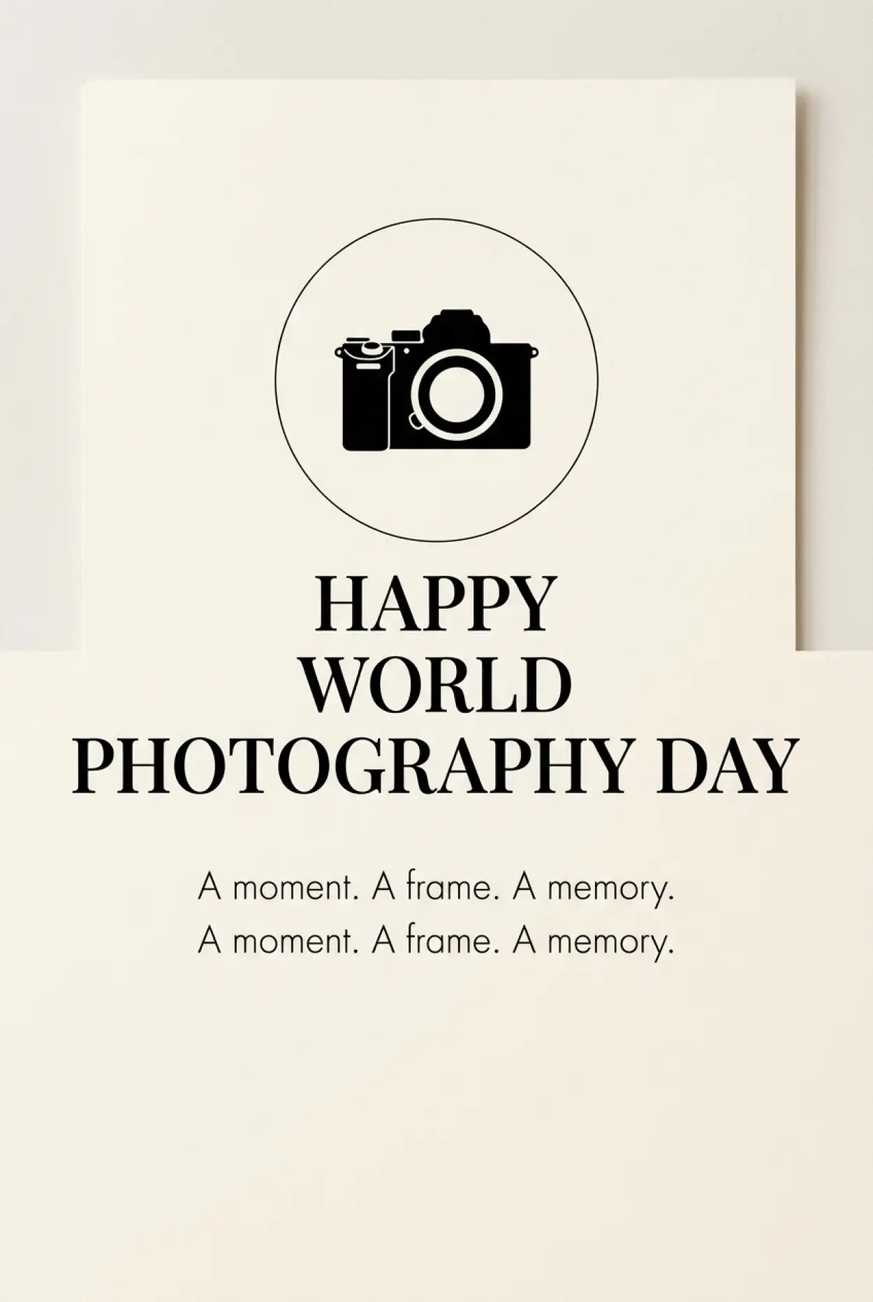 Free Download World Photography Day 2026 Stylish Text Design - High Quality World Photography Day 2026 Image