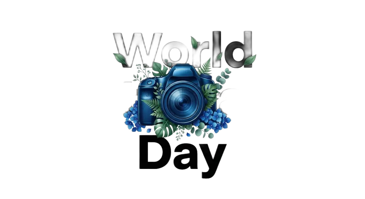 Free Download World Photography Day Blue Camera Png - High Quality World Photography Day Png Transparent PNG