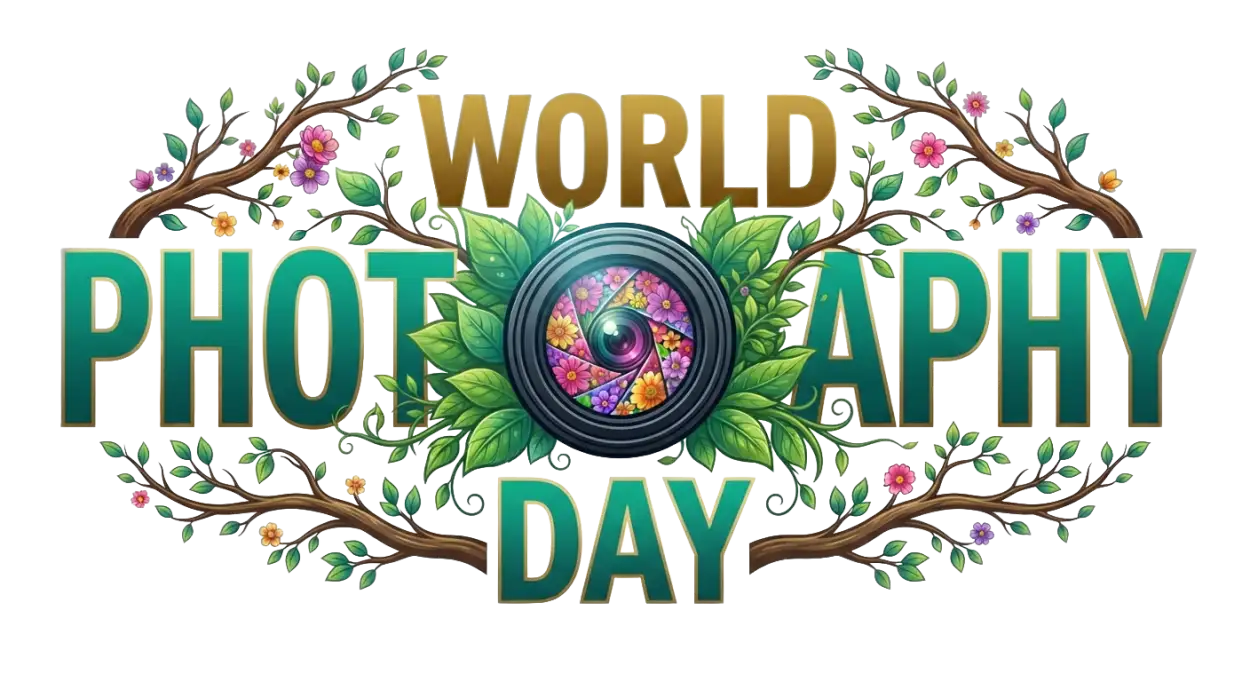Free Download World Photography Day Floral Camera Png 2 - High Quality World Photography Day Png Transparent PNG