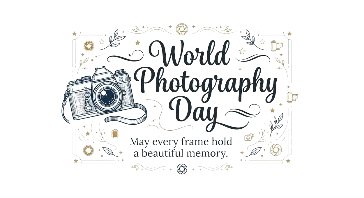 Free Download World Photography Day Greeting Card Png - High Quality World Photography Day Png Transparent PNG