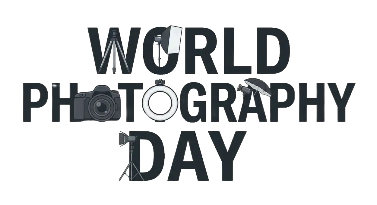 Free Download World Photography Day Typography Png - High Quality World Photography Day Png Transparent PNG