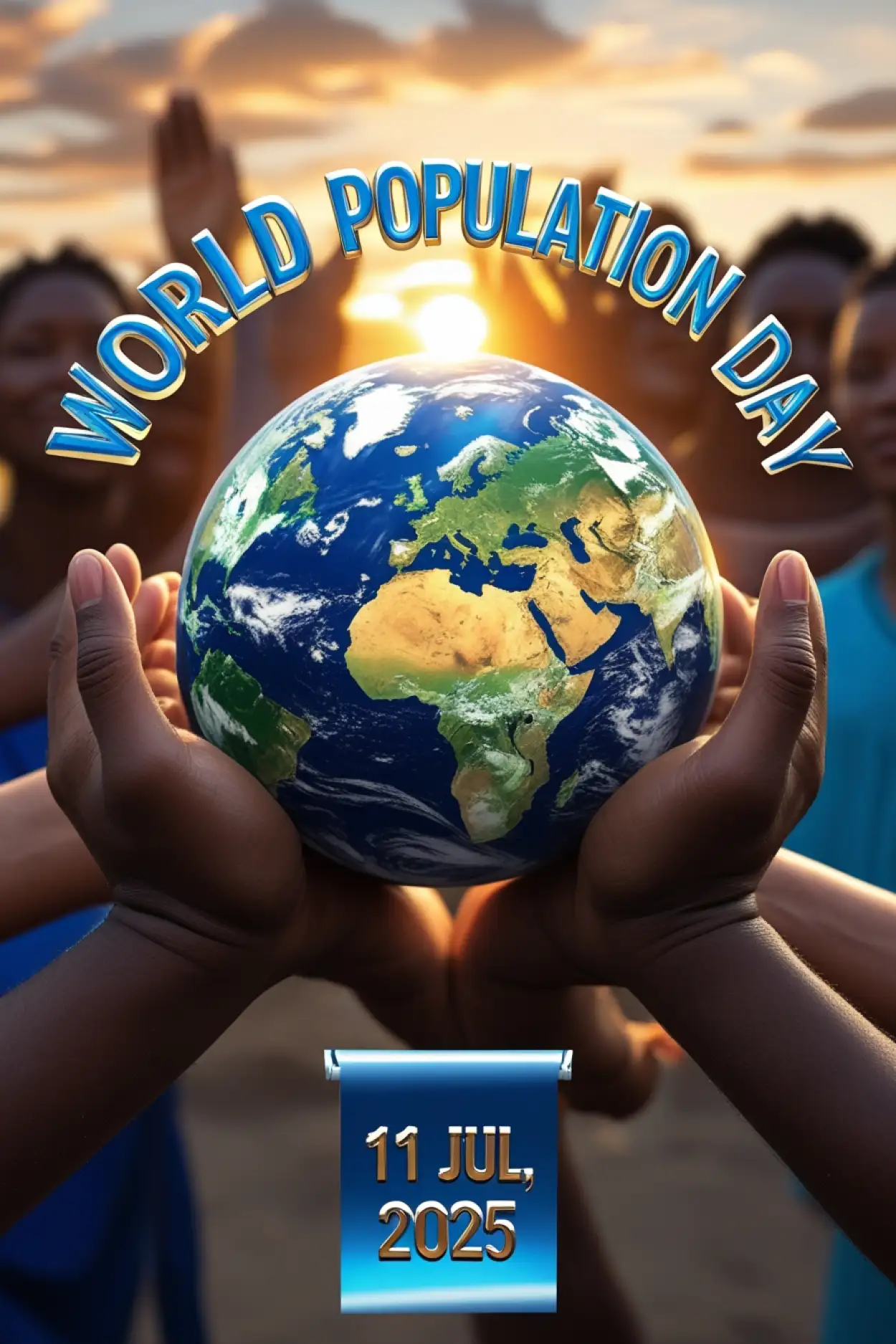 Free Download World Population Day 2025 Campaign Image - High Quality World Population Day Background