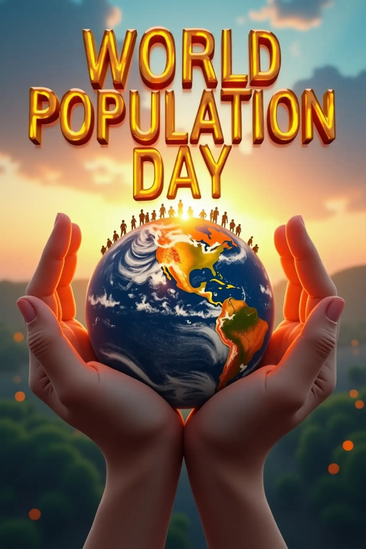 Free Download World Population Day 2025 Theme With Image - High Quality World Population Day Background
