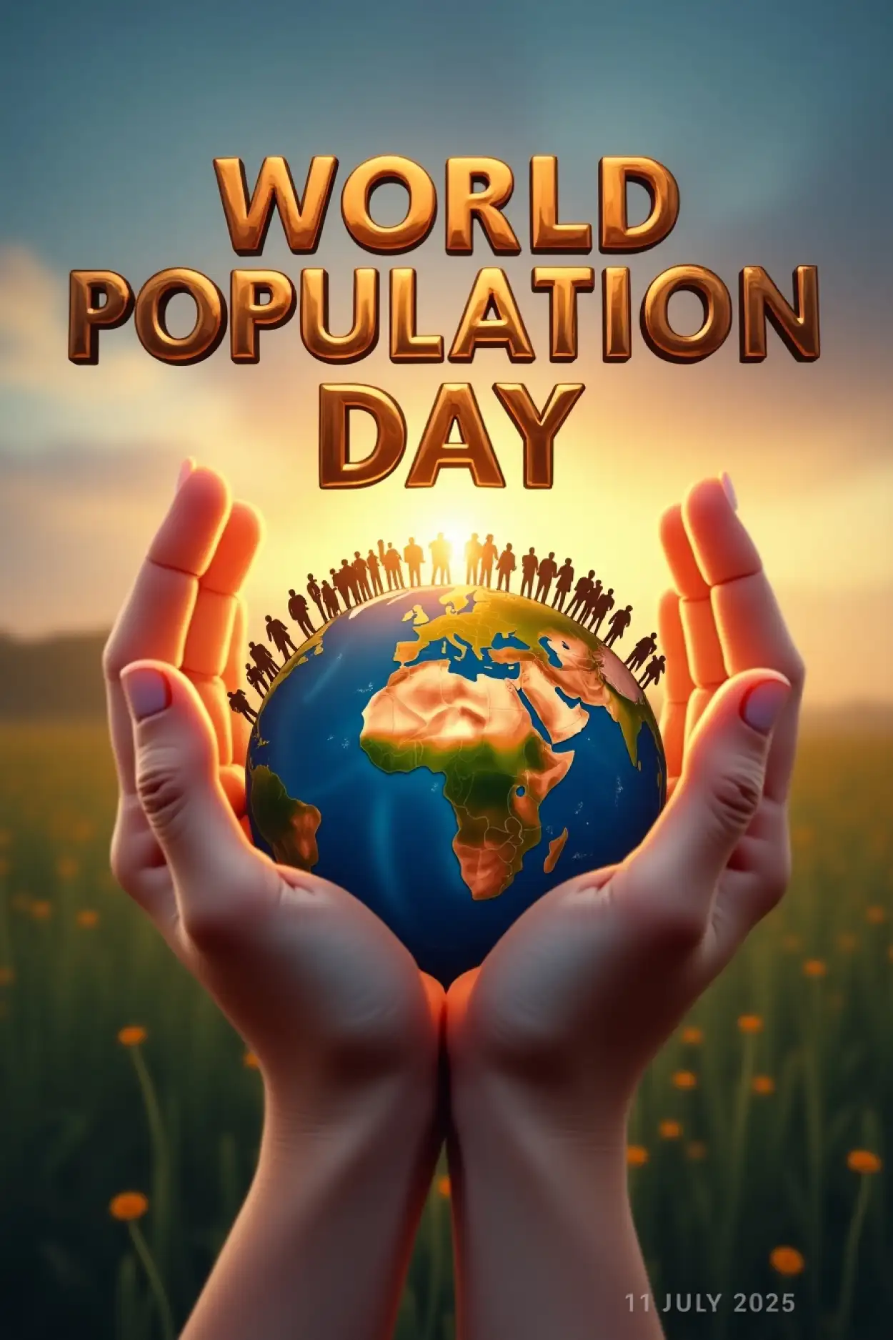 Free Download World Population Day Creative Poster Idea - High Quality World Population Day Background