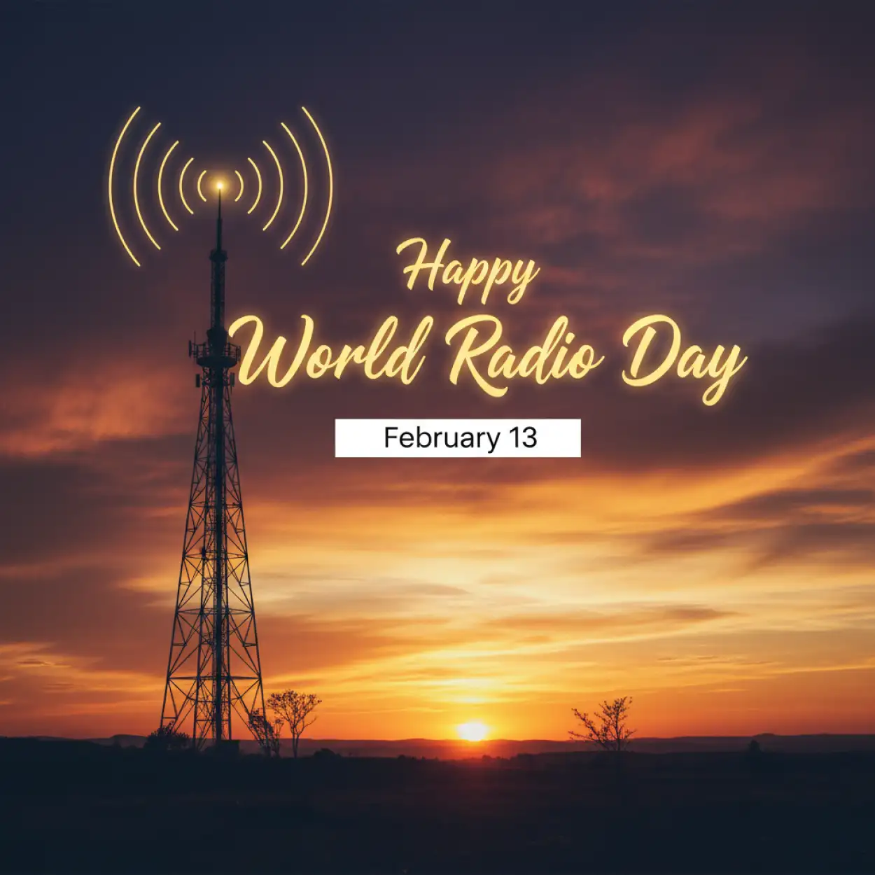 Free Download World Radio Day Awareness Content Ideas - High Quality World Radio Day Background