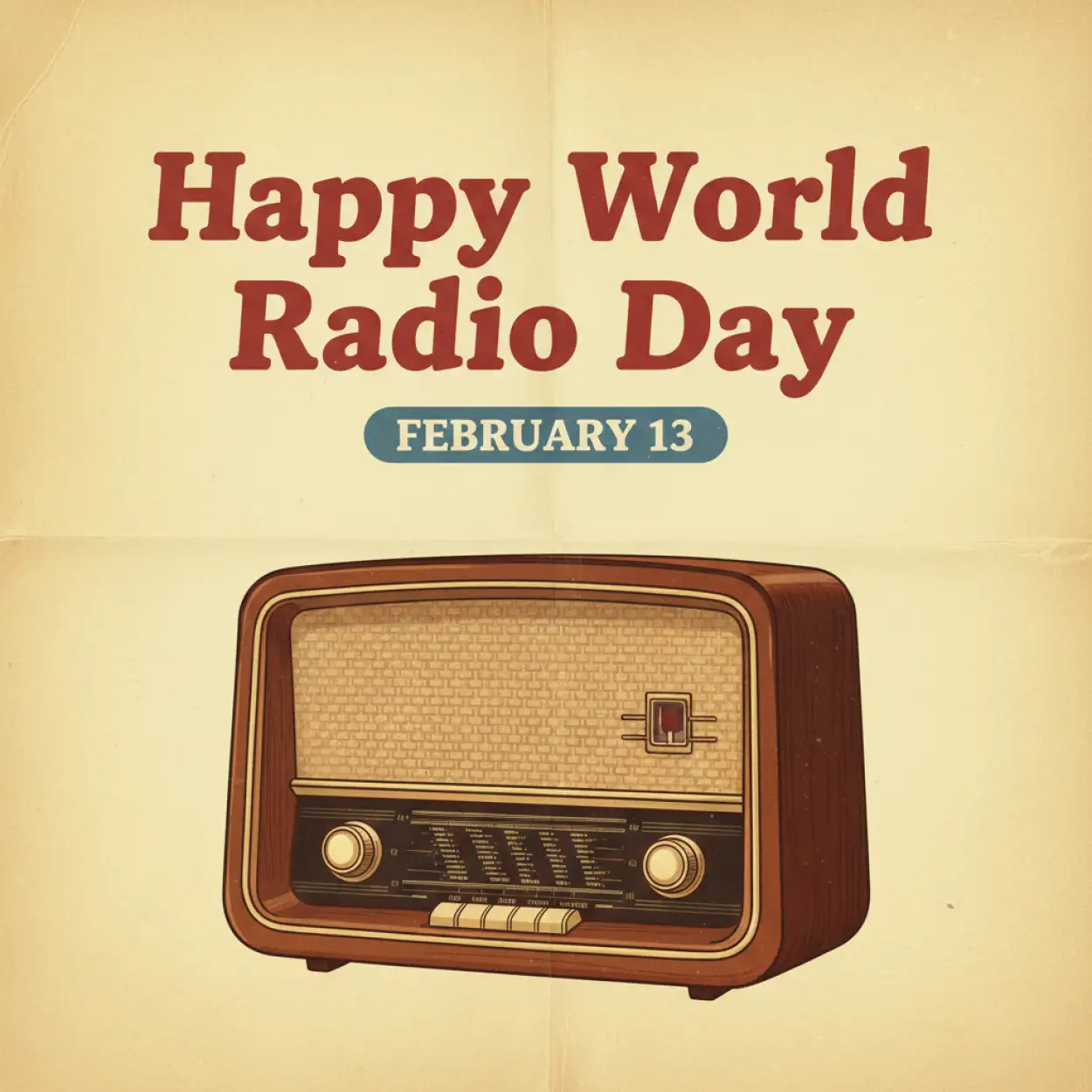 Free Download World Radio Day Awareness Poster In Hindi - High Quality World Radio Day Background