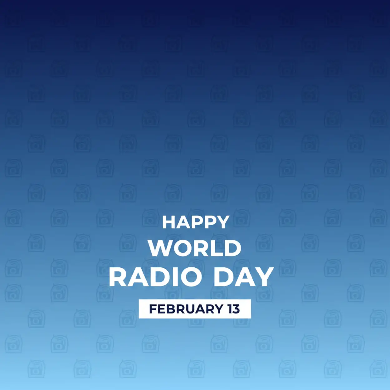 Free Download World Radio Day Banner Background - High Quality World Radio Day Background