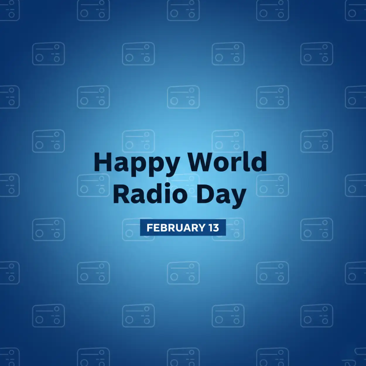 Free Download World Radio Day Facebook Post Content - High Quality World Radio Day Background