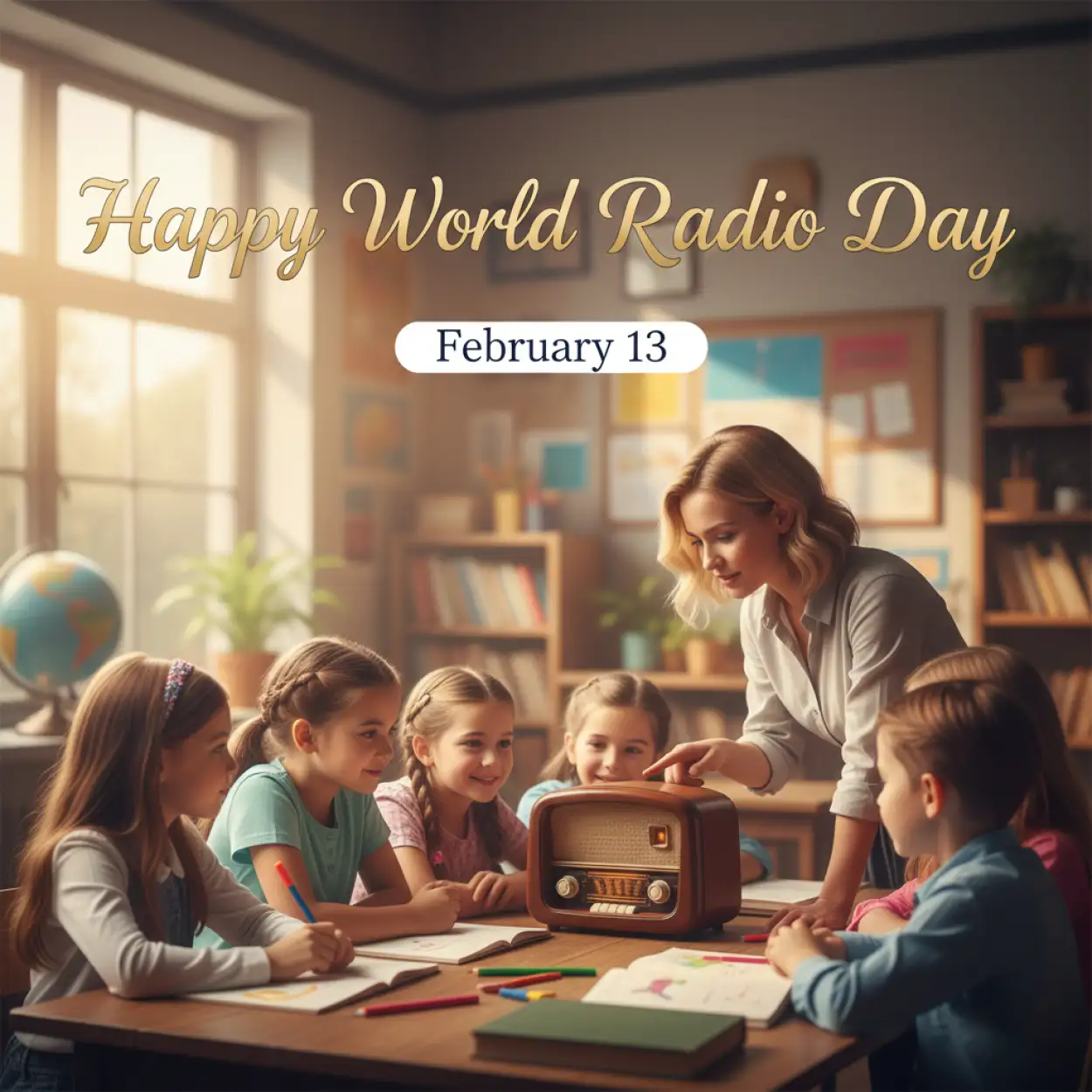 Free Download World Radio Day Information For Kids - High Quality World Radio Day Background