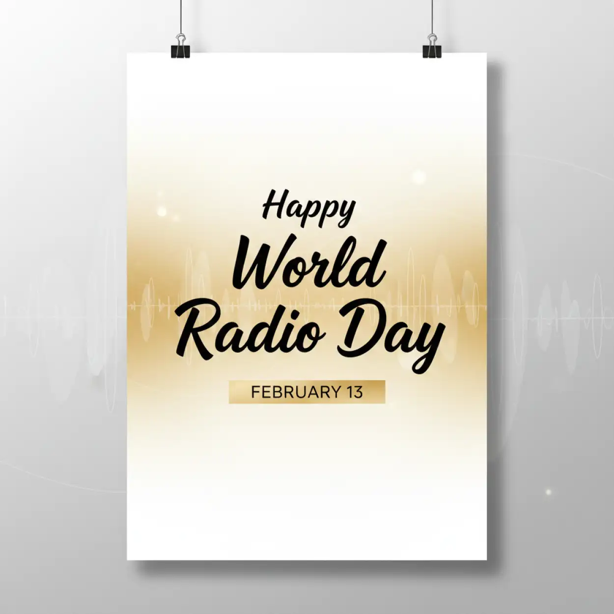 Free Download World Radio Day Print Ready Poster Design - High Quality World Radio Day Background