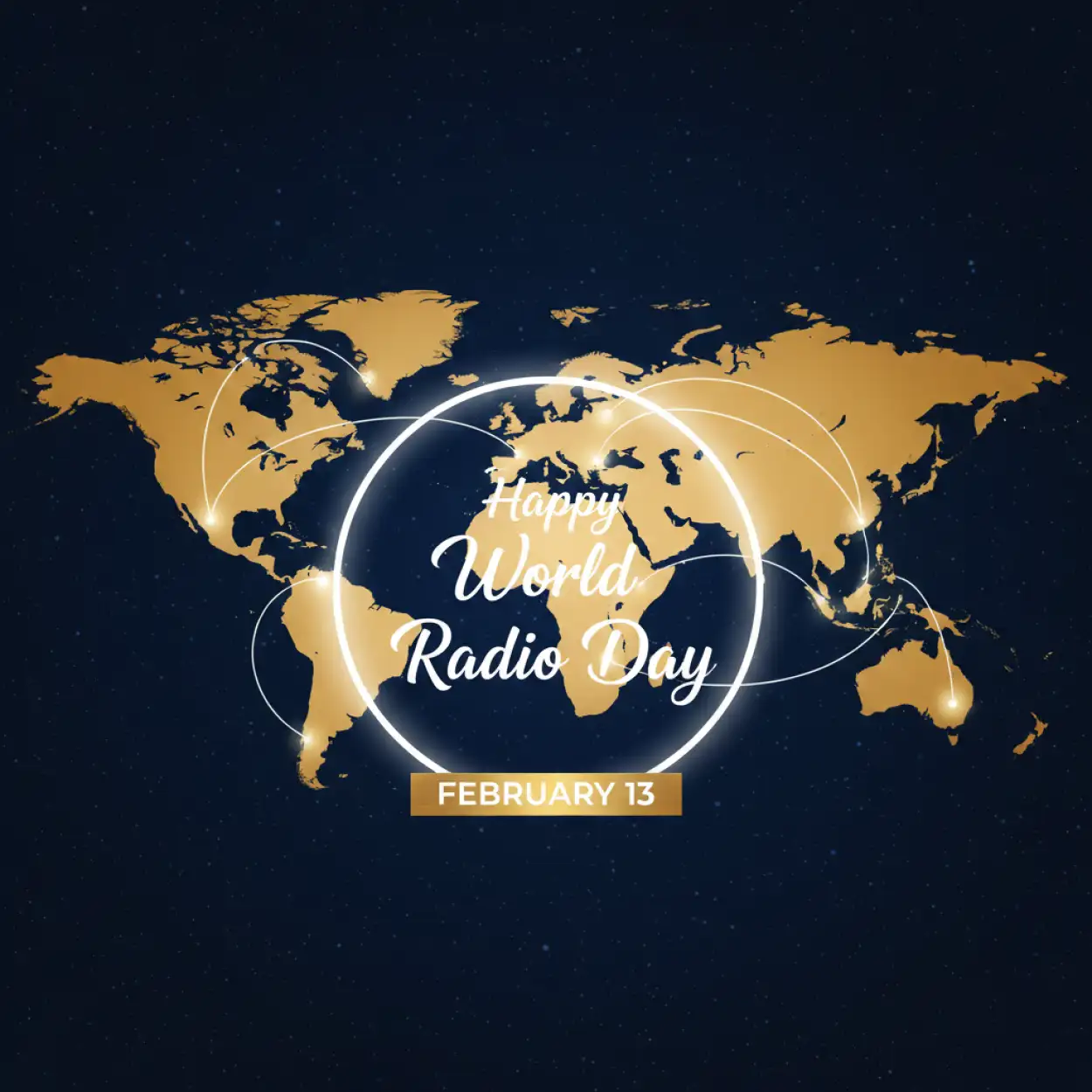 Free Download World Radio Day Theme Based Drawing - High Quality World Radio Day Background