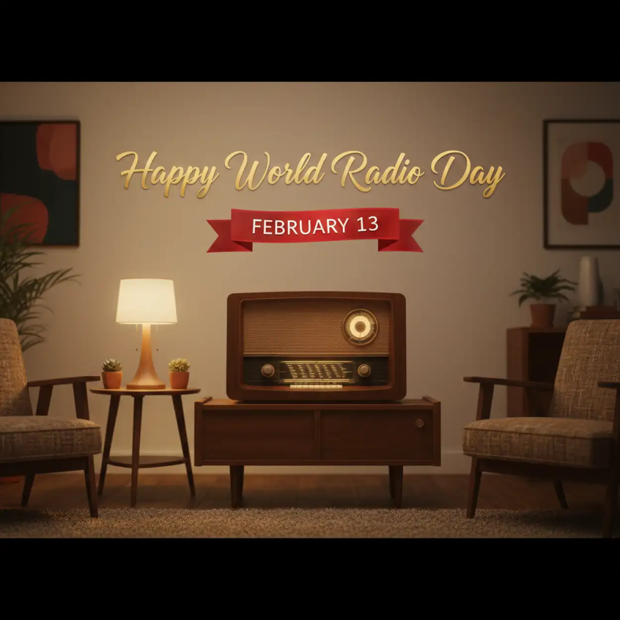 Free Download World Radio Day Vintage Radio Background - High Quality World Radio Day Background