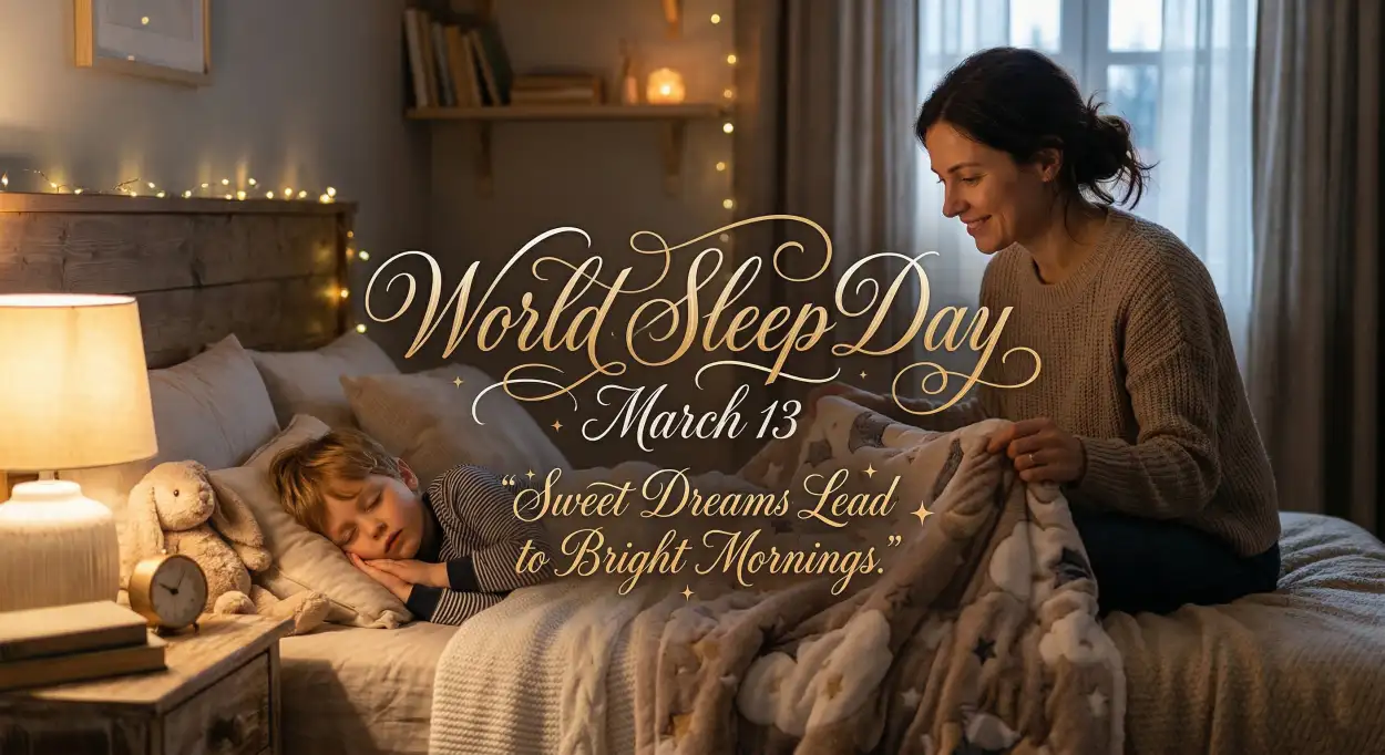 Free Download World Sleep Day Banner With Quotes - High Quality World Sleep Day Image