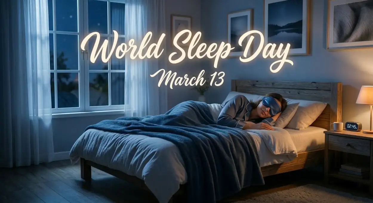 Free Download World Sleep Day Message About Good Sleep - High Quality World Sleep Day Image