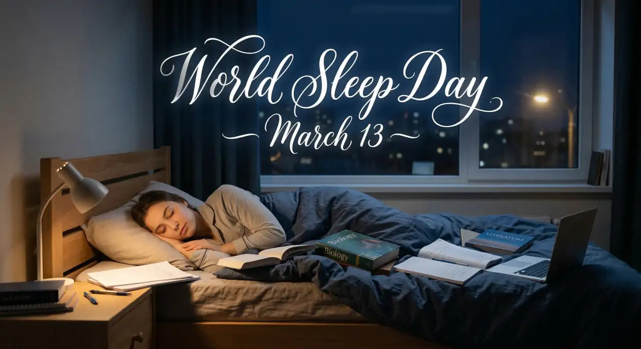 Free Download World Sleep Day Message For Students - High Quality World Sleep Day Image