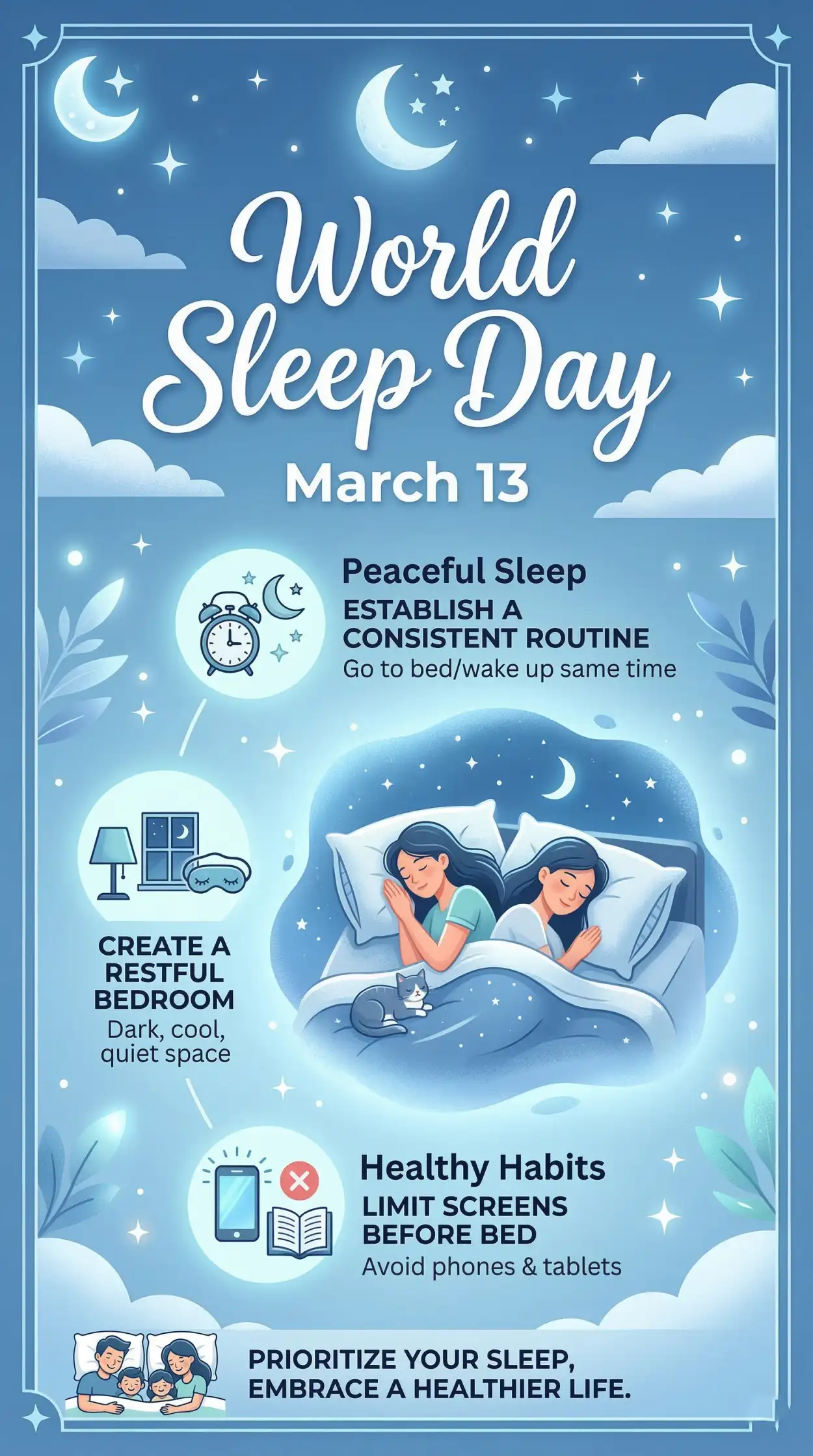 Free Download World Sleep Day Poster With Quotes - High Quality World Sleep Day Image