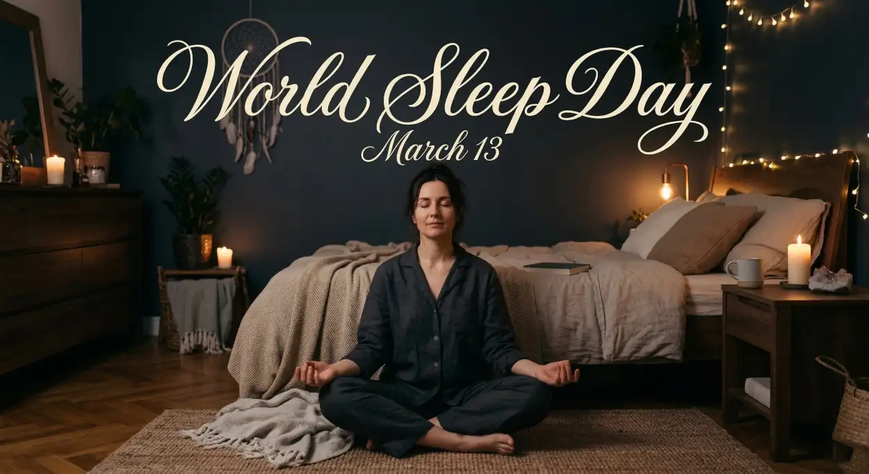 Free Download World Sleep Day Wellness Awareness Campaign - High Quality World Sleep Day Image
