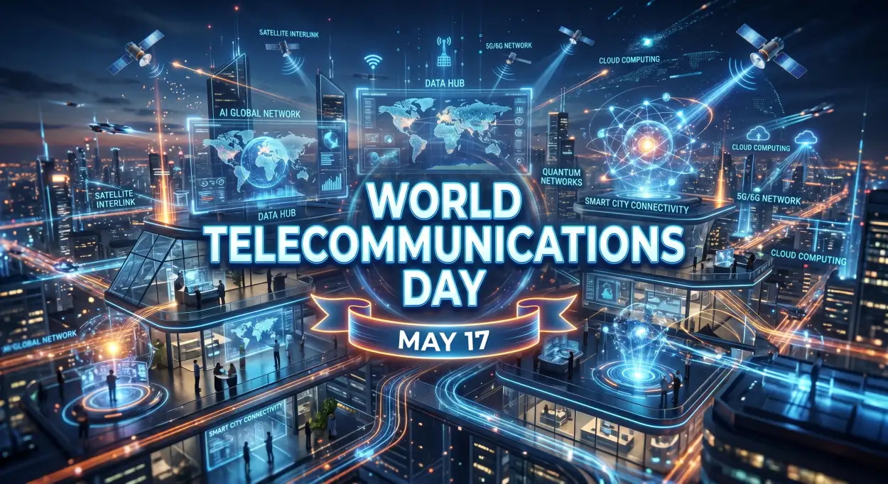 Free Download World Telecommunications Day 2026 Cyber Technology Wallpaper - High Quality World Telecommunications Day Image