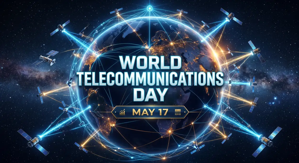 Free Download World Telecommunications Day 2026 Digital Communication Network - High Quality World Telecommunications Day Image