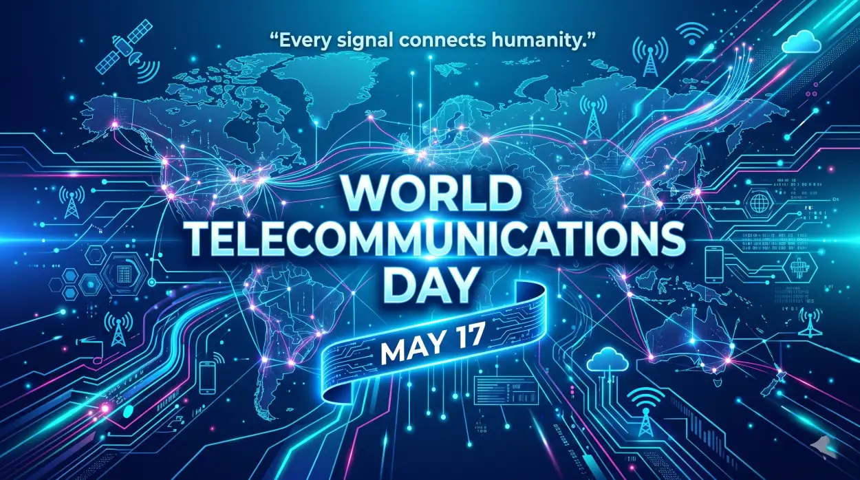 Free Download World Telecommunications Day 2026 Digital Connection Banner - High Quality World Telecommunications Day Image