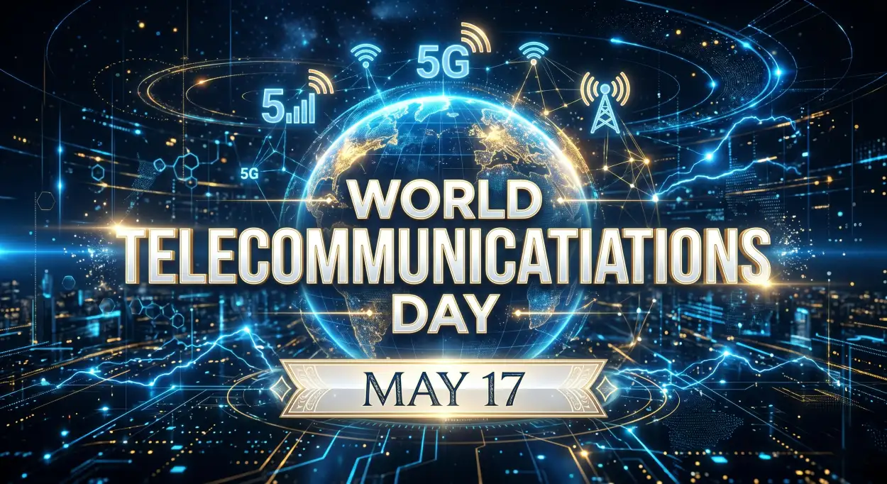 Free Download World Telecommunications Day 2026 Global Online Connectivity - High Quality World Telecommunications Day Image